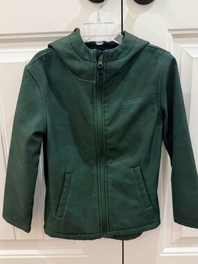 Mountain Hardwear Green and Black Hooded Fleece Jacket